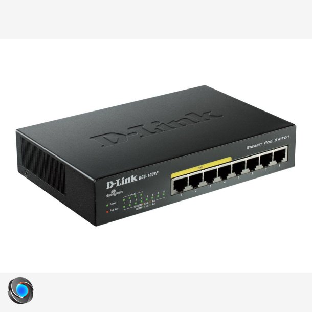 D-Link DGS 1008P Switch 8-porte Gigabit  PoE