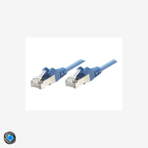 Intellinet Network Patch Cable, Cat5e, 5m, Blue, CCA, SF/UTP, PVC, RJ45, Gold Plated Contacts, Snagless, Booted, Polybag CAT 5e Kabel med afskrmning med folie og kobberfletning (SFTP 5m Patchkabel Bl