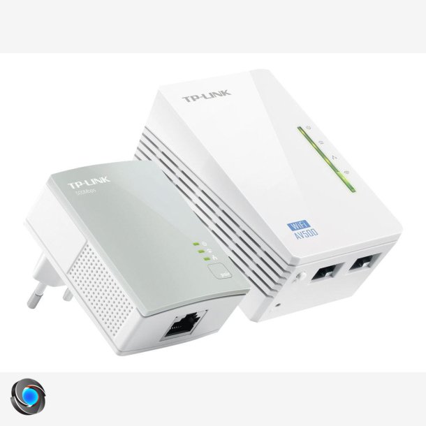 TP-Link TL-WPA4220KIT AV500 2-Port Wifi Powerline Adapter Starter Kit Bro 500Mbps Trdls Kabling