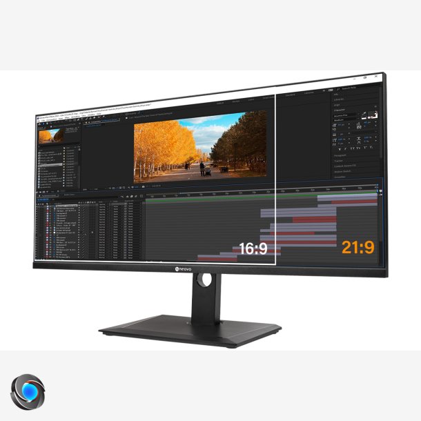 NEOVO 34'' 1440p ultrawide USB-C monitor med IPS panel